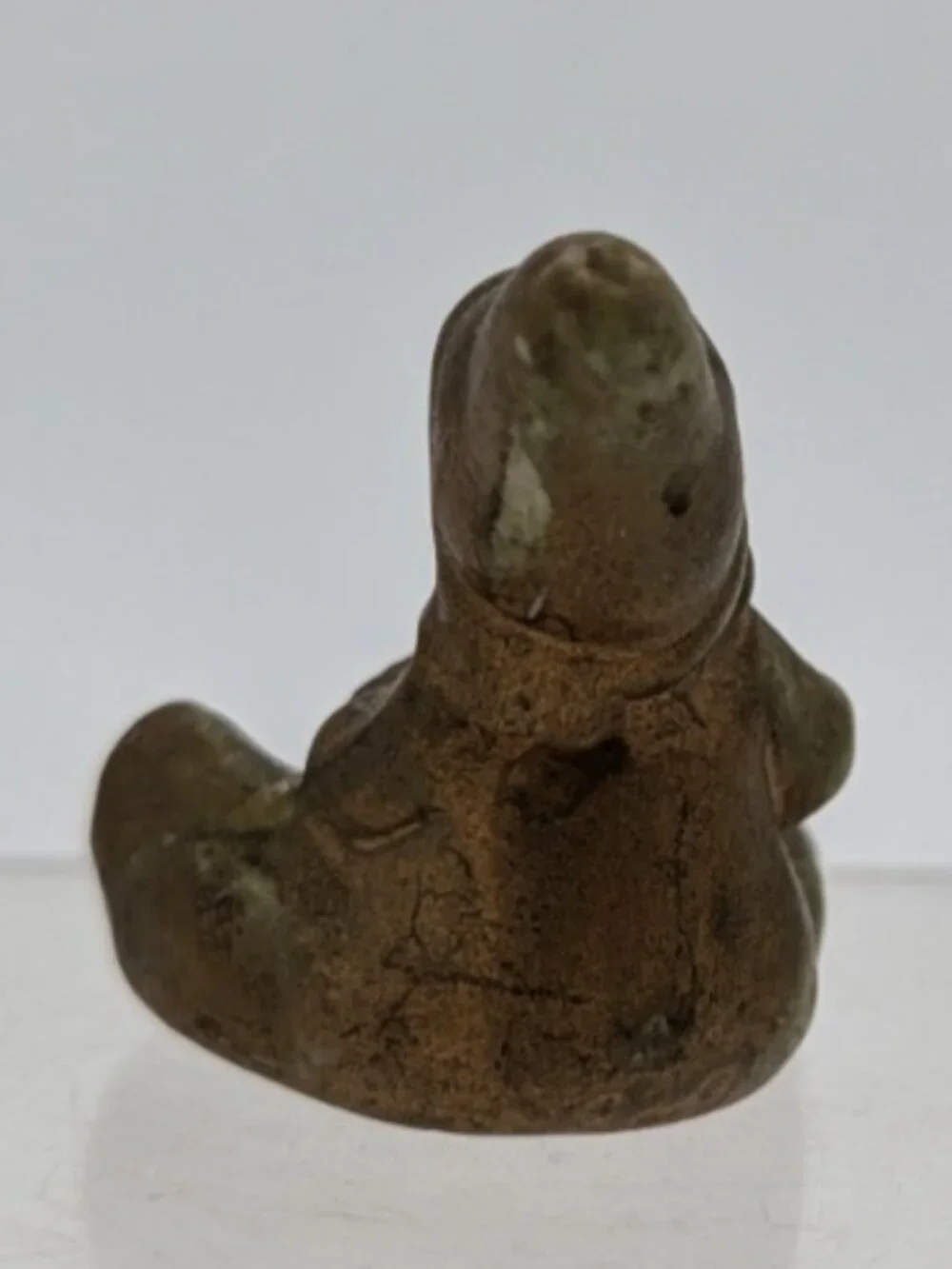 mini ceramic gnome playing saxophone 1.75